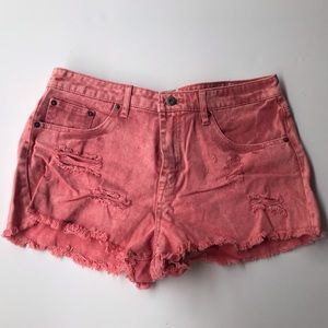 Cute Shorts Distressed Coral Size 31